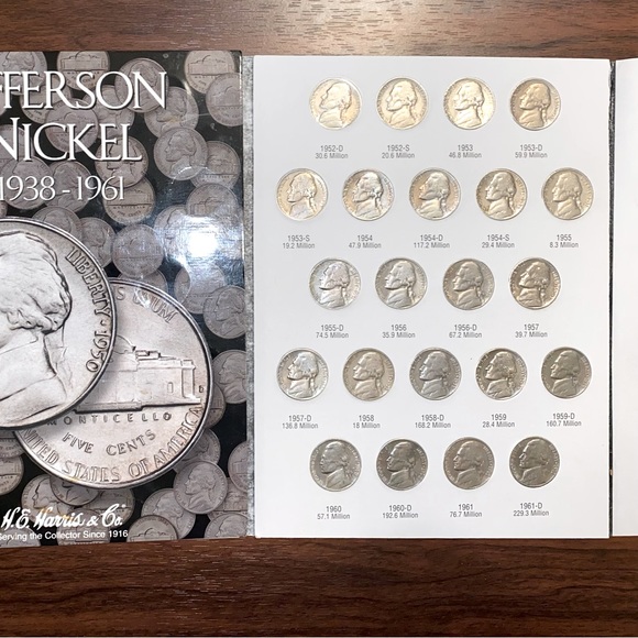 Jefferson Nickel 1938-1961 Coin Folder Full Collection Only $5.95 S&H! - Picture 6 of 13